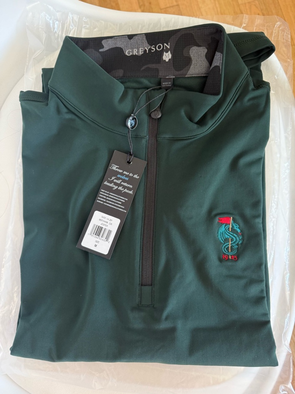 MONTEREY PENINSULA COUNTRY CLUB (MPCC) men’s GREYSON QUARTER ZIP PULLOVER SIZE M